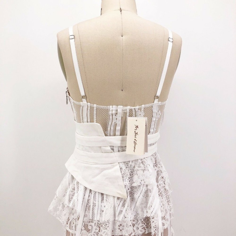 For Love & Lemons Claudette Dress Lace Corset Belt - Picture 6 of 9